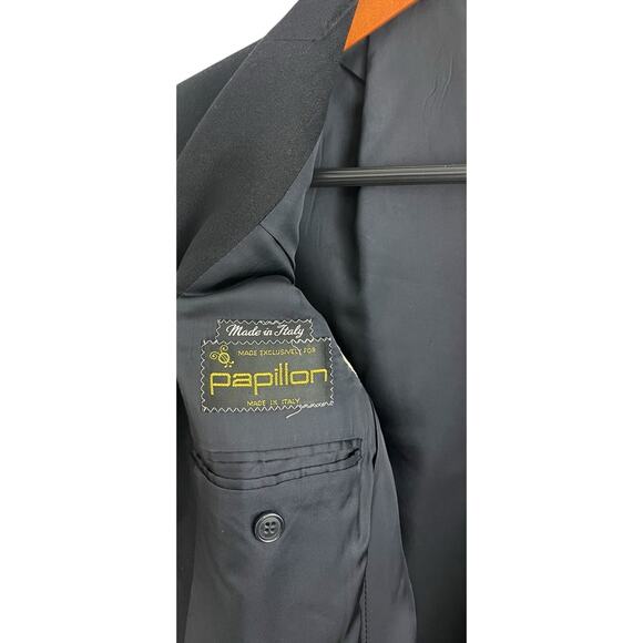 Papillon Loro Piana Navy Blue Blazer 48 Cashmere Sport Coat Jacket Mens Italy - Picture 8 of 10